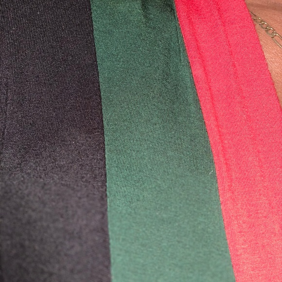 Red and Green lined long cardigan - Picture 2 of 2